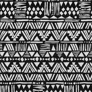 Homeroots 3' Black And Ivory Southwestern Washable Area Rug - Stylish Indoor/Outdoor Design For Any Space 10' X 14' Polyester 594153