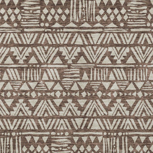 Homeroots 3' Black And Ivory Southwestern Washable Area Rug - Stylish Indoor/Outdoor Design For Any Space 3' X 5' Polyester 594154