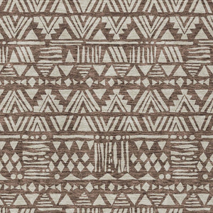 Homeroots 3' Black And Ivory Southwestern Washable Area Rug - Stylish Indoor/Outdoor Design For Any Space 5' X 8' Polyester 594155