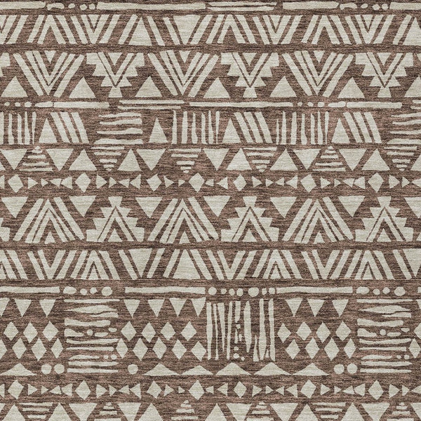 Homeroots 3' Black And Ivory Southwestern Washable Area Rug - Stylish Indoor/Outdoor Design For Any Space 9' X 12' Polyester 594158