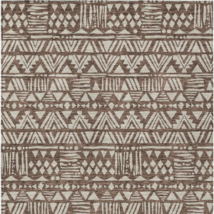 Homeroots 3' Black And Ivory Southwestern Washable Area Rug - Stylish Indoor/Outdoor Design For Any Space 10' X 14' Polyester 594159
