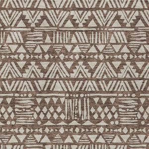 Homeroots 3' Black And Ivory Southwestern Washable Area Rug - Stylish Indoor/Outdoor Design For Any Space 10' X 14' Polyester 594159