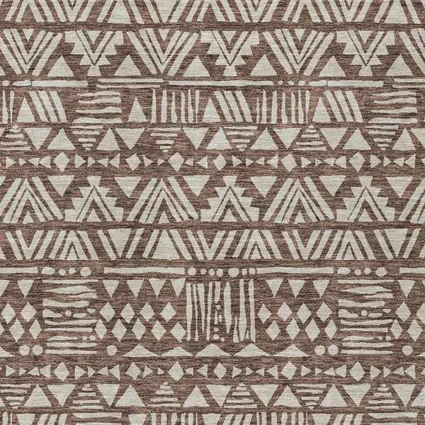 Homeroots 3' Black And Ivory Southwestern Washable Area Rug - Stylish Indoor/Outdoor Design For Any Space 10' X 14' Polyester 594159