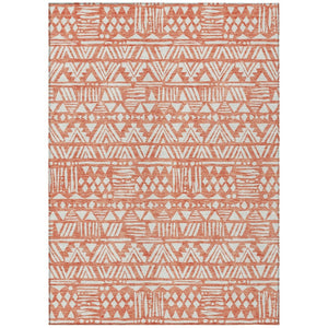 HomeRoots 9' Coral and Ivory Southwestern Area Rug - Stylish, Durable Design for Indoor and Outdoor Spaces 9' X 12' 594164