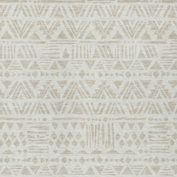 Homeroots 3' Black And Ivory Southwestern Washable Area Rug - Stylish Indoor/Outdoor Design For Any Space 3' X 5' Polyester 594172