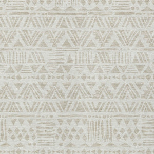 Homeroots 3' Black And Ivory Southwestern Washable Area Rug - Stylish Indoor/Outdoor Design For Any Space 5' X 8' Polyester 594173