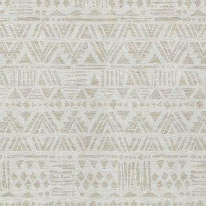 Homeroots 3' Black And Ivory Southwestern Washable Area Rug - Stylish Indoor/Outdoor Design For Any Space 9' X 12' Polyester 594176