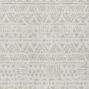 Homeroots 3' Black And Ivory Southwestern Washable Area Rug - Stylish Indoor/Outdoor Design For Any Space 10' X 14' Polyester 594177