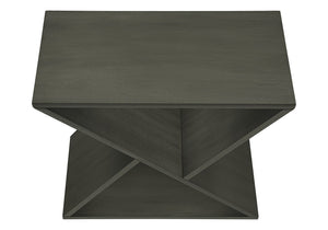 English Elm Accent Table - Stylish Dark Green Veneer End Table With Smart Storage For Small Spaces & Modern Decor B2710P219486