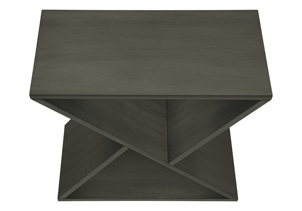 English Elm Accent Table - Stylish Dark Green Veneer End Table With Smart Storage For Small Spaces & Modern Decor B2710P219486