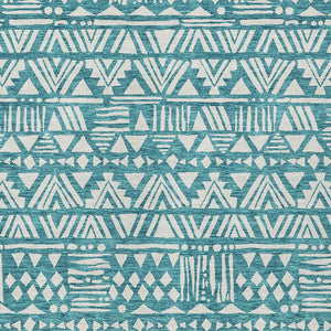 Homeroots 3' Black And Ivory Southwestern Washable Area Rug - Stylish Indoor/Outdoor Design For Any Space 3' X 5' Polyester 594190