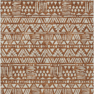 Homeroots 3' Black And Ivory Southwestern Washable Area Rug - Stylish Indoor/Outdoor Design For Any Space 5' X 8' Polyester 594197