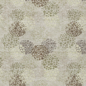 Homeroots 3' Beige Green And Ivory Polka Dot Washable Area Rug - Perfect For Indoor Or Outdoor Spaces! 5' X 8' Polyester 594209