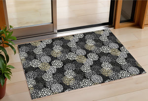 Homeroots 3' Beige Green And Ivory Polka Dot Washable Area Rug - Perfect For Indoor Or Outdoor Spaces! 3' X 5' Polyester 594214