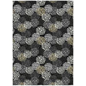 Homeroots 3' Beige Green And Ivory Polka Dot Washable Area Rug - Perfect For Indoor Or Outdoor Spaces! 9' X 12' Polyester 594218