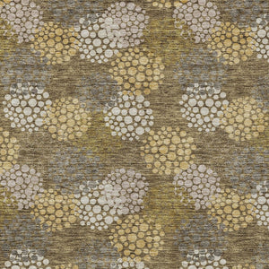 Homeroots 3' Beige Green And Ivory Polka Dot Washable Area Rug - Perfect For Indoor Or Outdoor Spaces! 8' X 10' Polyester 594223