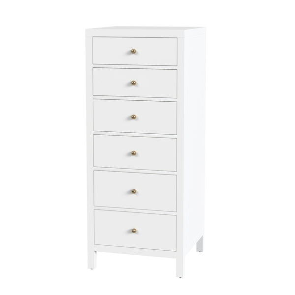 Butler Specialty Company Nora Elegant Wood Lingerie Chest – Stylish Storage Solution For Any Space Smooth White Mdf,Acacia Wood,Pine Wood,Plywood,Acacia Veneers 5942304-butler