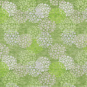 Homeroots 3' Beige Green And Ivory Polka Dot Washable Area Rug - Perfect For Indoor Or Outdoor Spaces! 3' X 5' Polyester 594244