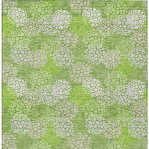 Homeroots 3' Beige Green And Ivory Polka Dot Washable Area Rug - Perfect For Indoor Or Outdoor Spaces! 8' X 10' Polyester 594247