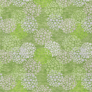 Homeroots 3' Beige Green And Ivory Polka Dot Washable Area Rug - Perfect For Indoor Or Outdoor Spaces! 8' X 10' Polyester 594247