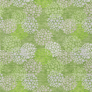 Homeroots 3' Beige Green And Ivory Polka Dot Washable Area Rug - Perfect For Indoor Or Outdoor Spaces! 9' X 12' Polyester 594248