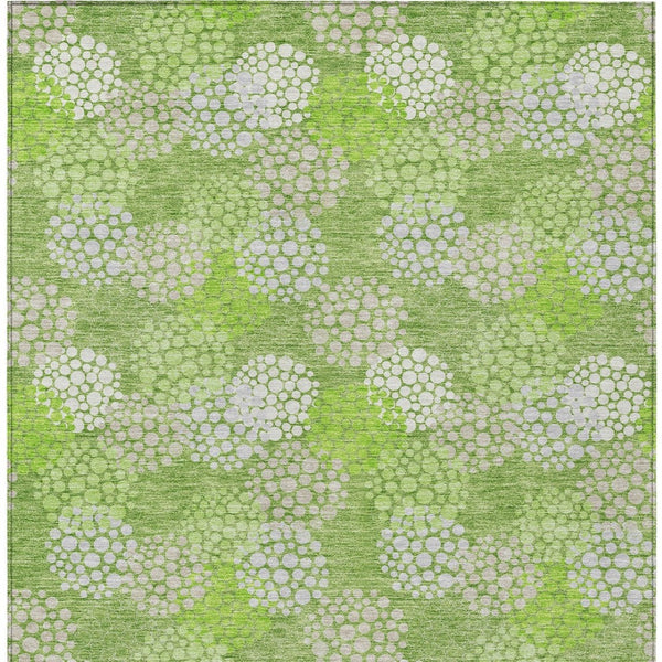Homeroots 3' Beige Green And Ivory Polka Dot Washable Area Rug - Perfect For Indoor Or Outdoor Spaces! 10' X 14' Polyester 594249