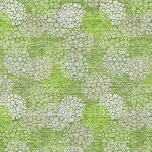Homeroots 3' Beige Green And Ivory Polka Dot Washable Area Rug - Perfect For Indoor Or Outdoor Spaces! 10' X 14' Polyester 594249
