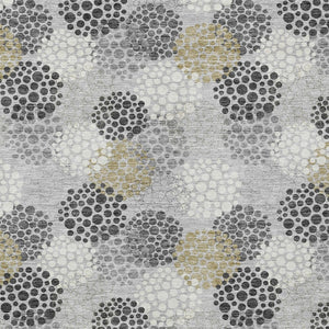 Homeroots 3' Beige Green And Ivory Polka Dot Washable Area Rug - Perfect For Indoor Or Outdoor Spaces! 8' X 10' Polyester 594253
