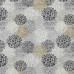 Homeroots 3' Beige Green And Ivory Polka Dot Washable Area Rug - Perfect For Indoor Or Outdoor Spaces! 9' X 12' Polyester 594254