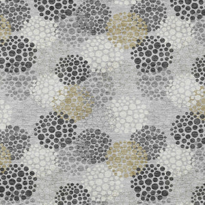 Homeroots 3' Beige Green And Ivory Polka Dot Washable Area Rug - Perfect For Indoor Or Outdoor Spaces! 10' X 14' Polyester 594255