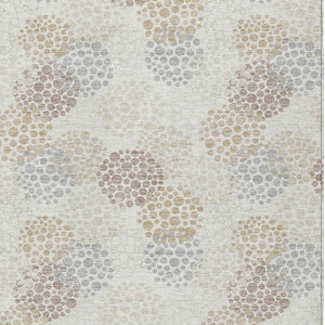 Homeroots 3' Beige Green And Ivory Polka Dot Washable Area Rug - Perfect For Indoor Or Outdoor Spaces! 5' X 8' Polyester 594257