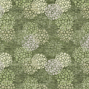 Homeroots 3' Beige Green And Ivory Polka Dot Washable Area Rug - Perfect For Indoor Or Outdoor Spaces! 3' X 5' Polyester 594268