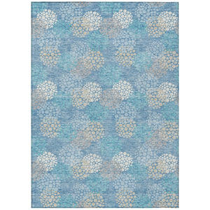 Homeroots 3' Beige Green And Ivory Polka Dot Washable Area Rug - Perfect For Indoor Or Outdoor Spaces! 5' X 8' Polyester 594281