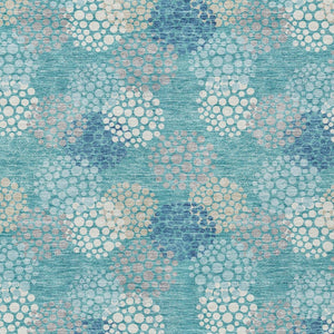 Homeroots 3' Beige Green And Ivory Polka Dot Washable Area Rug - Perfect For Indoor Or Outdoor Spaces! 9' X 12' Polyester 594290