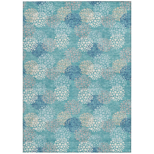 Homeroots 3' Beige Green And Ivory Polka Dot Washable Area Rug - Perfect For Indoor Or Outdoor Spaces! 10' X 14' Polyester 594291