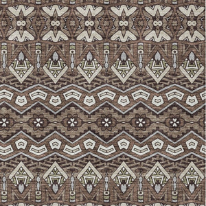 Homeroots 3' Stylish Moroccan Area Rug In Artichoke Green, Gray & Ivory - Washable For Indoor & Outdoor Use 5' X 8' Polyester 594299