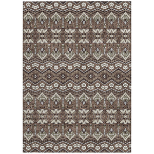 Homeroots 3' Stylish Moroccan Area Rug In Artichoke Green, Gray & Ivory - Washable For Indoor & Outdoor Use 10' X 14' Polyester 594303