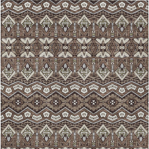 Homeroots 3' Stylish Moroccan Area Rug In Artichoke Green, Gray & Ivory - Washable For Indoor & Outdoor Use 10' X 14' Polyester 594303
