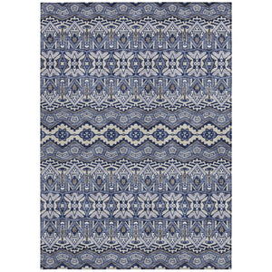 Homeroots 3' Stylish Moroccan Area Rug In Artichoke Green, Gray & Ivory - Washable For Indoor & Outdoor Use 8' X 10' Polyester 594319