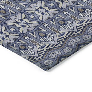 Homeroots 3' Stylish Moroccan Area Rug In Artichoke Green, Gray & Ivory - Washable For Indoor & Outdoor Use 9' X 12' Polyester 594320