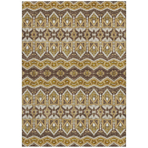 Homeroots 3' Stylish Moroccan Area Rug In Artichoke Green, Gray & Ivory - Washable For Indoor & Outdoor Use 8' X 10' Polyester 594325
