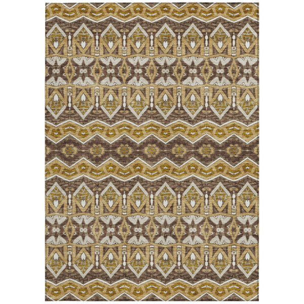 Homeroots 3' Stylish Moroccan Area Rug In Artichoke Green, Gray & Ivory - Washable For Indoor & Outdoor Use 8' X 10' Polyester 594325