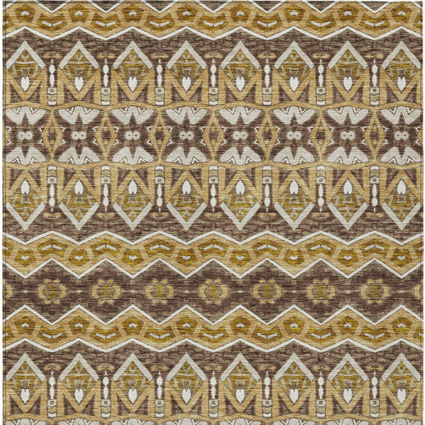 Homeroots 3' Stylish Moroccan Area Rug In Artichoke Green, Gray & Ivory - Washable For Indoor & Outdoor Use 10' X 14' Polyester 594327