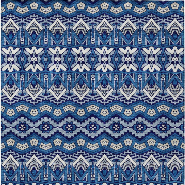 Homeroots 3' Stylish Moroccan Area Rug In Artichoke Green, Gray & Ivory - Washable For Indoor & Outdoor Use 9' X 12' Polyester 594338