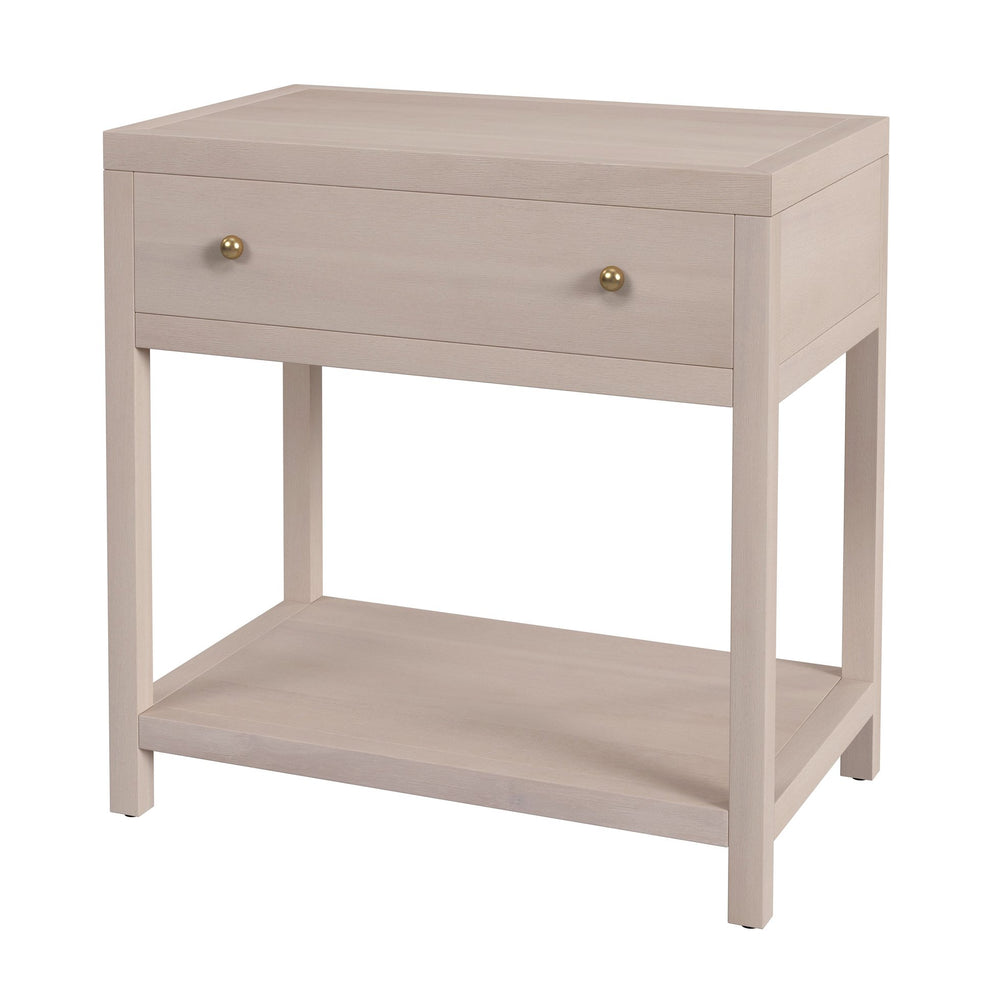 Butler Specialty Butler Nora 30-inch Wide Nightstand With Soft-close Drawer & Open Shelf - Stylish Taupe Storage Solution Taupe Acacia Wood,Mdf,Pine Wood,Plywood,Veneers 5943450-butler