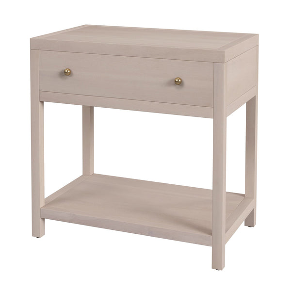 Butler Specialty Butler Nora 30-inch Wide Nightstand With Soft-close Drawer & Open Shelf - Stylish Taupe Storage Solution Taupe Acacia Wood,Mdf,Pine Wood,Plywood,Veneers 5943450-butler