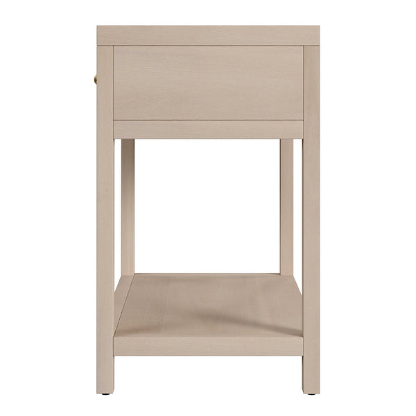 Butler Specialty Butler Nora 30-inch Wide Nightstand With Soft-close Drawer & Open Shelf - Stylish Taupe Storage Solution Taupe Acacia Wood,Mdf,Pine Wood,Plywood,Veneers 5943450-butler