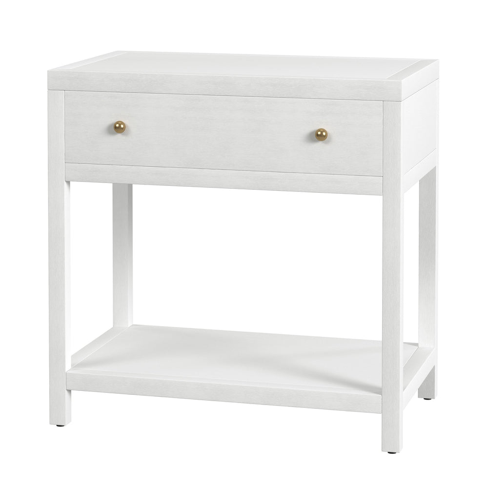 Butler Nora Wide Nightstand - Stylish Rectangular Design with Soft-Close Drawer & Open Shelf Storage