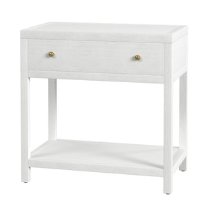 Butler Nora Wide Nightstand - Stylish Rectangular Design with Soft-Close Drawer & Open Shelf Storage