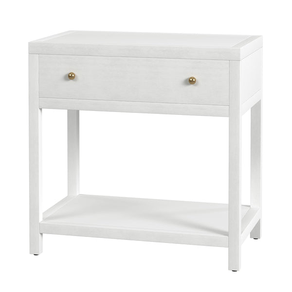 Butler Nora Wide Nightstand - Stylish Rectangular Design with Soft-Close Drawer & Open Shelf Storage